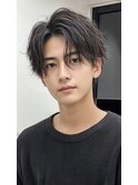 フェザーパーマシャドウパーマダークブラウンニュアンスパーマ