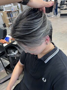 ラック 表参道(LUCK) メンズシルバーバレイヤージュ