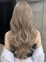 アナザヘアー なんば 高島屋前店(ANAZA hair) ハイトーンのゆるふわロング♪20代30代40代大人可愛いセミロング