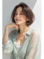 アッシュ 学芸大学店(Ash) ショートボブ/大人女性/ブラウンアッシュ/白髪ぼかし/脱白髪染め
