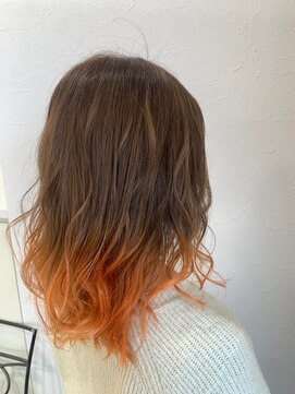 リー 甲子園(Lee) 【ブリーチカラー】オレンジュカラー×グラデーションカラー