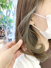 【AMAZING HAIR中沢店/鳥越】 イヤリングカラー｜ブルーアッシュ