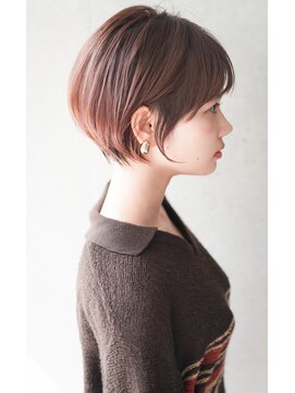 カライング(ing) 大人可愛い20代30代40代黒髪前下がりショートボブ丸みショート◎