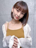 オーブ ヘアー ラフ 上大岡店(AUBE HAIR laff) 20代・30代_耳掛けボブ/ナチュラルブラウン