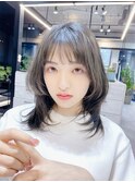  20代30代40代韓国風くびレイヤーミディアムウルフ［髪質改善］