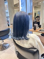 ヘアサロン ガリカ 表参道(hair salon Gallica) 【miko】韓国風艶感ブルー/透明感ネイビーブルー/寒色カラー