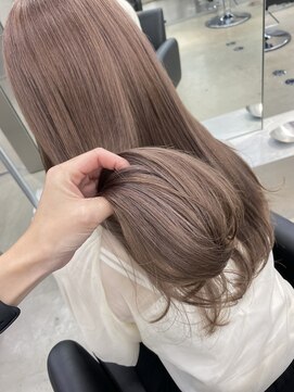 ペレ 栄店(PELE) 前髪/マチルダボブ/ピンクベージュ/インナーグレージュ/栄