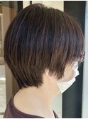 大人可愛いミセス癖に合わせたショートカット/30代40代50代