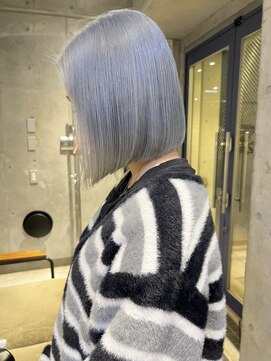 ムク 横浜店(muku) ペールブルー　ケアブリーチ　ボブ