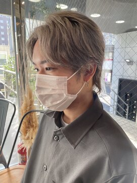 ヘアーアンドメイク ビス(HAIR&MAKE bis) ブリーチ2回~メンズシルバーグレー【立川/加藤沙久楽】