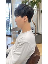 カルナ バイ エルモ(calna by ELMO)&nbsp;スーツ短髪ツーブロック束感モテる黒髪シークレットパーマ流行