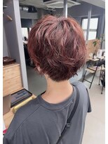 エン(en)&nbsp;レッドブラウンパーマショートパーマショートボブパーマ