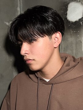 エルマーク 梅田(L-MARK) 黒髪マッシュナチュラルマッシュメンズヘア韓国ツーブロック