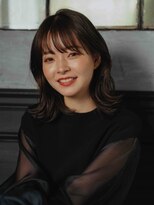 エーバイフー 江坂店(A BY WHO)&nbsp;A BY WHO 江坂/切りっぱなしミディアム/透明感カラー