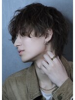 ネクストフォーヘアー(NEXT for hair)&nbsp;ラウンドマッシュ 波ウェーブ ツーブロック グレージュ