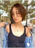 【GEEKS渋谷】クールショート/マッシュウルフ/大人ベージュ/小顔