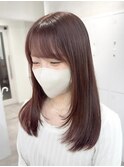 【hao渋谷】akane ピンクブラウンくびレイヤー10代20代30代
