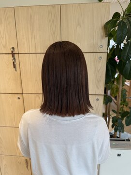 アドラーブル 万代店 (adorable) ハイトーン×オレンジブラウン×ボブ×透明感ブリーチカラー