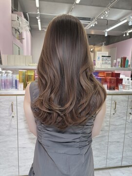 アディション 新宿(ADITION) ブリーチなしダブルカラー×艶感韓国顔周りレイヤーカット/新宿k