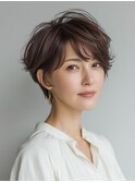 クラゲヘアー/小顔/ココアベージュ/オリーブグレー/川西