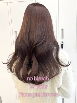 アリュウル 表参道(ALLURE) ブリーチなしダブルカラー＊ピンクブラウン/ピンクカラー