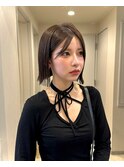 顔まわりで差がつく|切りっぱなしミニボブ