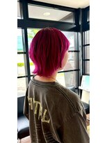 ヘアショップエヌアンドエー 久喜店(hairshop N&A) ビビッドピンク×ネオウルフボブ