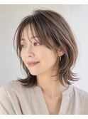 大人ミディアム 白髪ぼかし 脱白髪染めハイライト40代50代60代