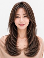 サーカス バイ ビュートリアム 青山(CIRCUS by BEAUTRIUM)&nbsp;上品 レイヤーカット 大人かわいい 白髪ぼかしハイライト 表参道