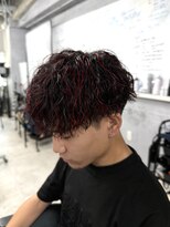 メンズサロンロス(LOSS) ツイスパ×赤メッシュ
