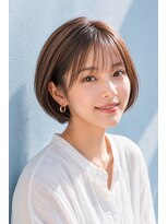 フレイムス ヘアアンドリラックス 大宮東口店(Frames)&nbsp;ショートボブ髪型20代30代40代50代前髪あり前髪なし面長丸顔大宮