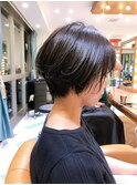 【石田勇士郎】小顔グラデーションワンサイドショートブランジュ