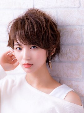 エルデ ナインズ ヘアー スタンド 川口店(elde 9's HAIR STAND) インナーグレージュorピンクベージュの短めバングのマチルダボブ