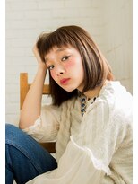 アンジェリカ 尼崎店(ANGELICA)&nbsp;ギザバング切りっぱなしボブ