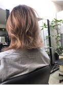 【セミロング】ハイトーンカラー