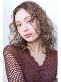 mowen×アッシュグレージュ×ロングレイヤー×外人風カラー