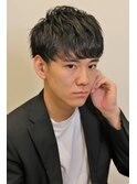 ニュアンスパーマナチュラル黒髪マッシュ