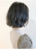 大人ウェーブボブ☆お手入れ簡単/ボリューム/リコヘアー