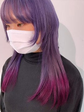 リンダバイネオリーブ 白楽店(Linda by neolive) ウルフカットと相性抜群ハイトーンデザインカラー