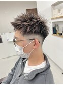 【LS HAIR菊地】0.8mmフェード×メッシュキャップ、ハイライト