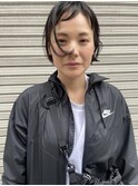 黒髪を活かしたアレンジショートのLiluのお客様　クロカワケンタ