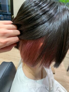 ビアンコ カーロ 二子新地店(Bianco caro) インナーカラー×ピンク◎30代40代