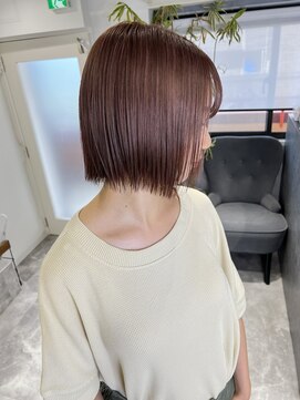 ジゼル 梅田(GiseL) ピンクブラウン×ミニボブ