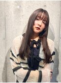 顔まわりデザインカット/ナチュラルブラウン