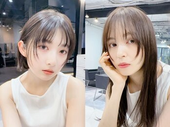 ファンナギンザ(FaNNa ginza)の写真/小顔カット.前髪カット.眉.産毛パーマ.顔周りの少しの変化でイメチェン×小顔を実現『印象プロデュース』