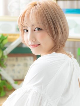 カバーヘア ブリス 戸田公園西口店(COVER HAIR bliss) ミルクティベージュ外国人風ウルフボブh3戸田公園20代30代40代