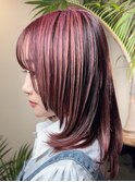顔まわりシャギーレイヤー