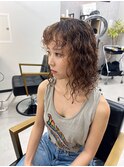 ソバージュパーマ/ブラウンベージュ