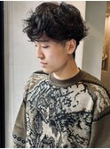 外国人風癖毛パーママッシュ刈り上げ/大矢