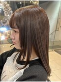 小顔レイヤーカット×縮毛矯正